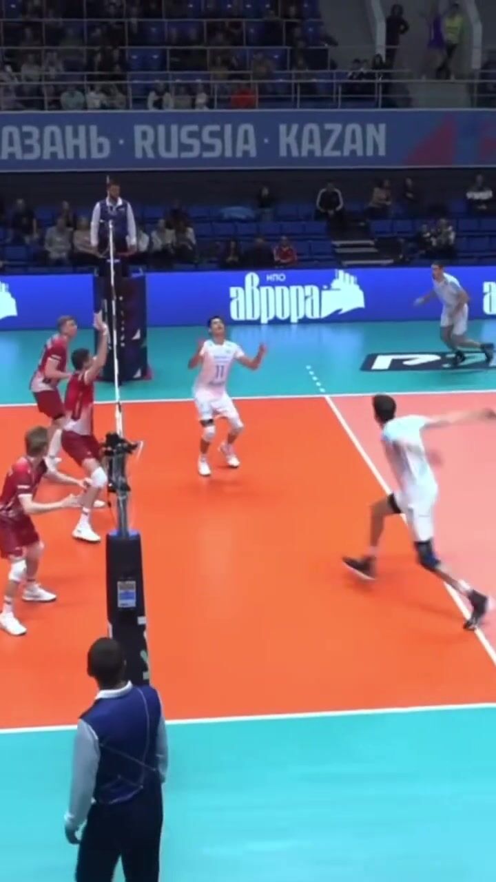 Volvich Thunder: Artem Volvich's Explosive Volleyball Spike for Zenit Kazan in the Russian Super League