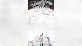 POV: Experience the Thrill of a Mogul Skier's Perfect Backflip!