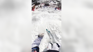 POV: Experience the Thrill of a Mogul Skier's Perfect Backflip!