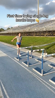 Mind-Blowing Single Leg Hurdle Hops! #TrackandField #Track #Hurdles"