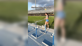 Mind-Blowing Single Leg Hurdle Hops! #TrackandField #Track #Hurdles"