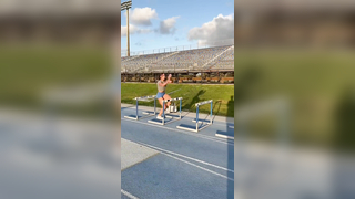 Mind-Blowing Single Leg Hurdle Hops! #TrackandField #Track #Hurdles"