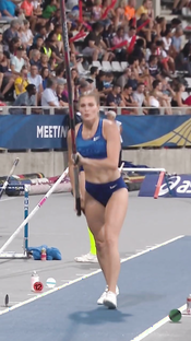 Incredible Reaction from Female Pole Vaulter! #DiamondLeague #ParisDL #Record #Shorts