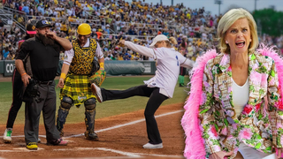 LSU Basketball Coach Kim Mulkey EJECTED?! | The Savannah Bananas