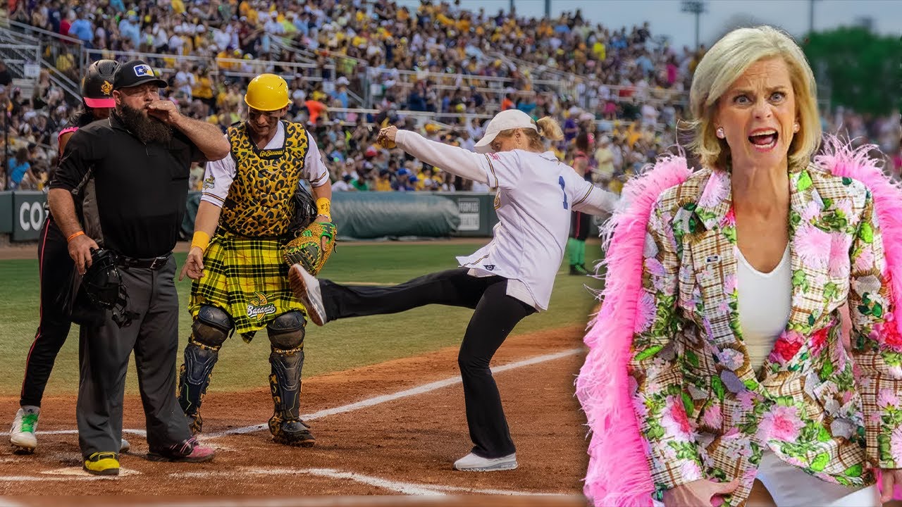 LSU Basketball Coach Kim Mulkey EJECTED?! | The Savannah Bananas