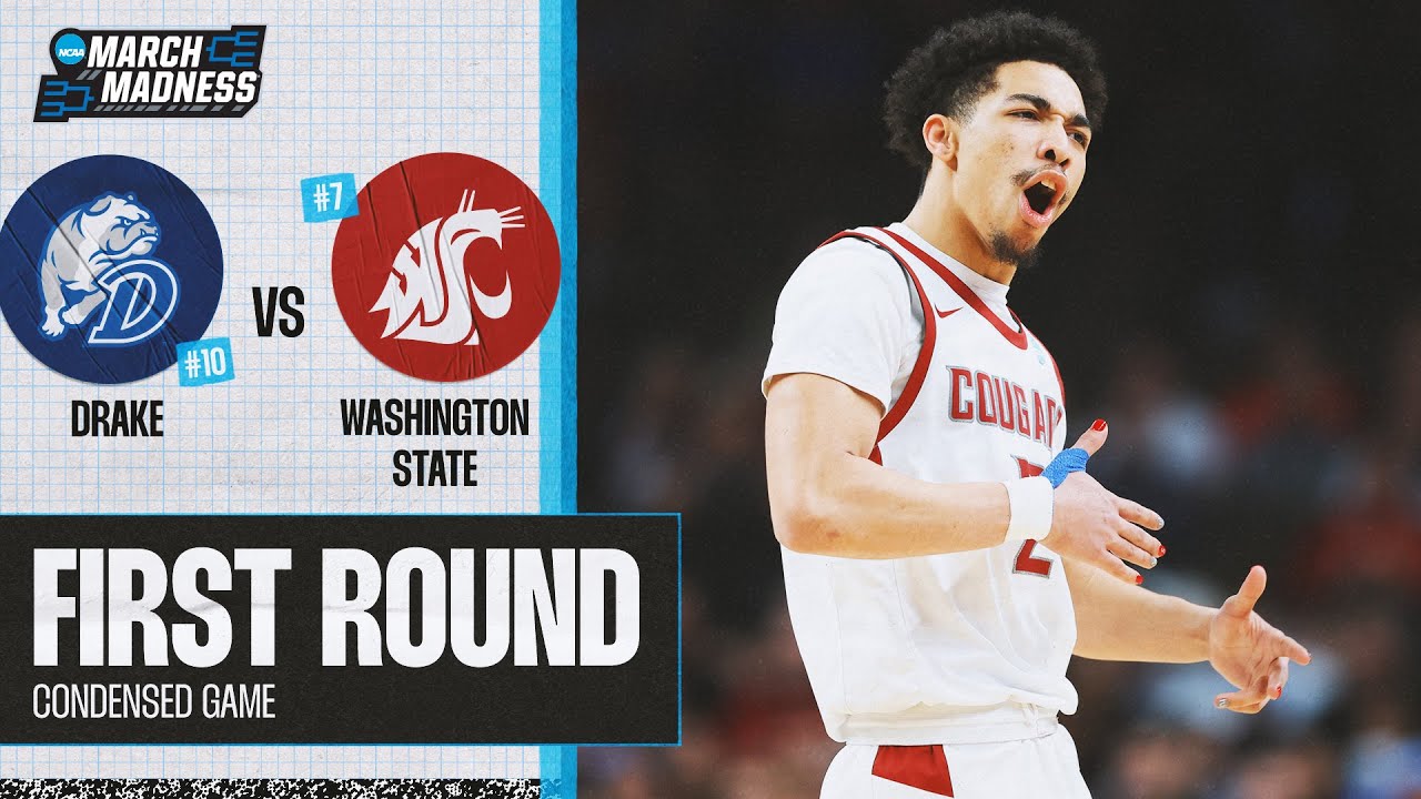Washington State vs. Drake - First Round NCAA tournament extended highlights