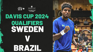 Davis Cup 2024 Qualifiers: Sweden v Brazil (Elias Ymer v Gustavo Heide)