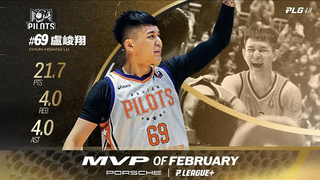 PLG 2023-24 February MVP | Lu Junxiang | Taoyuan Puyuan Leading Apes | Porsche Taiwan