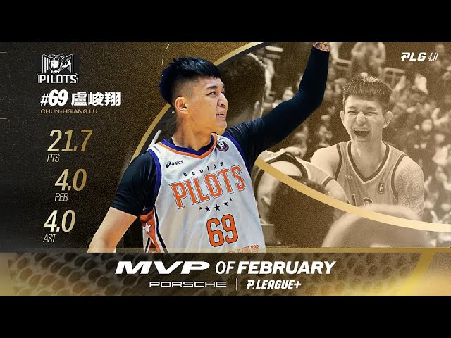 PLG 2023-24 February MVP | Lu Junxiang | Taoyuan Puyuan Leading Apes | Porsche Taiwan