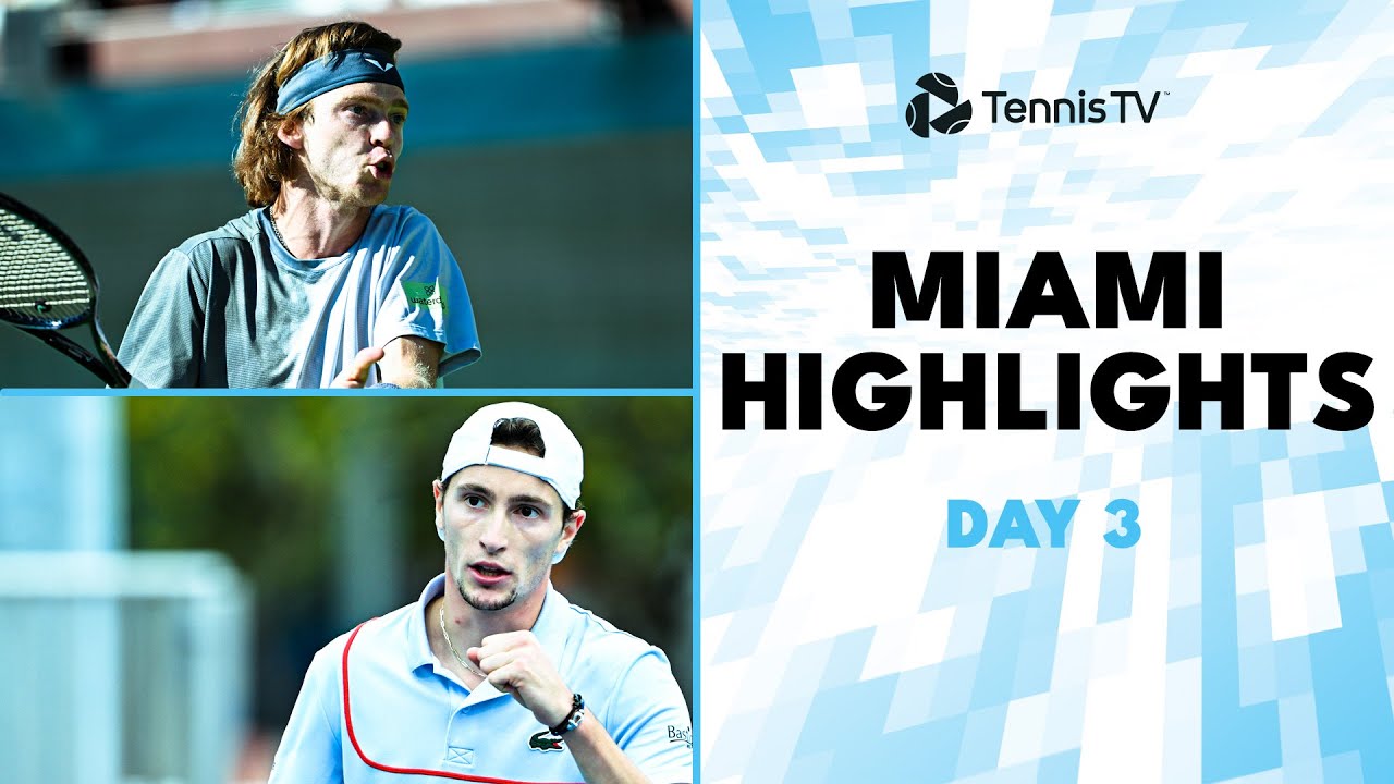 Rublev Faces Machac; Humbert and Van de Zandschulp Clash | Miami 2024 Day 3 Highlights