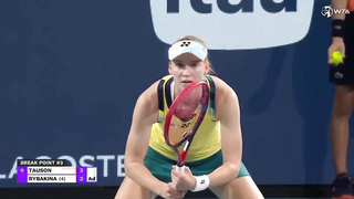 Elena Rybakina vs. Clara Tauson | 2024 Miami Round 2 | WTA Match Highlights
