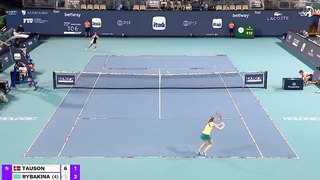 Elena Rybakina vs. Clara Tauson | 2024 Miami Round 2 | WTA Match Highlights