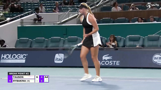 Elena Rybakina vs. Clara Tauson | 2024 Miami Round 2 | WTA Match Highlights