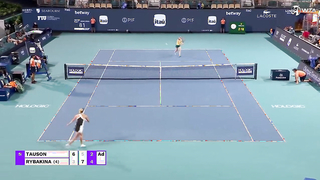 Elena Rybakina vs. Clara Tauson | 2024 Miami Round 2 | WTA Match Highlights