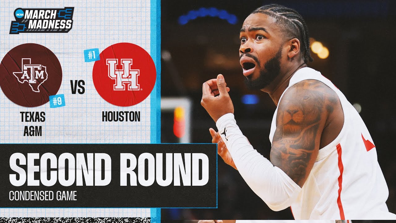 Houston vs. Texas A&M: Second Round NCAA Tournament Extended Highlights