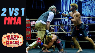 CEO of Fight Circus Jon Nutt Vs Bank & No-Money | 2 Vs 1 MMA Symmetrical