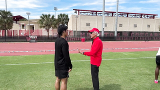 Carl Lewis & Houston Sprinters' 4x100m Relay Workout