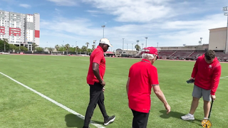 Carl Lewis & Houston Sprinters' 4x100m Relay Workout