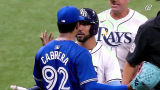 BENCHES CLEAR in Rays vs. Blue Jays after Génesis Cabrera shoves Jose Caballero | ESPN MLB
