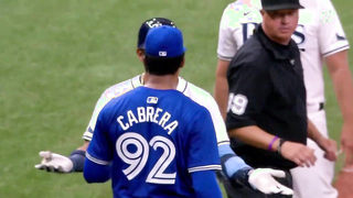 BENCHES CLEAR in Rays vs. Blue Jays after Génesis Cabrera shoves Jose Caballero | ESPN MLB