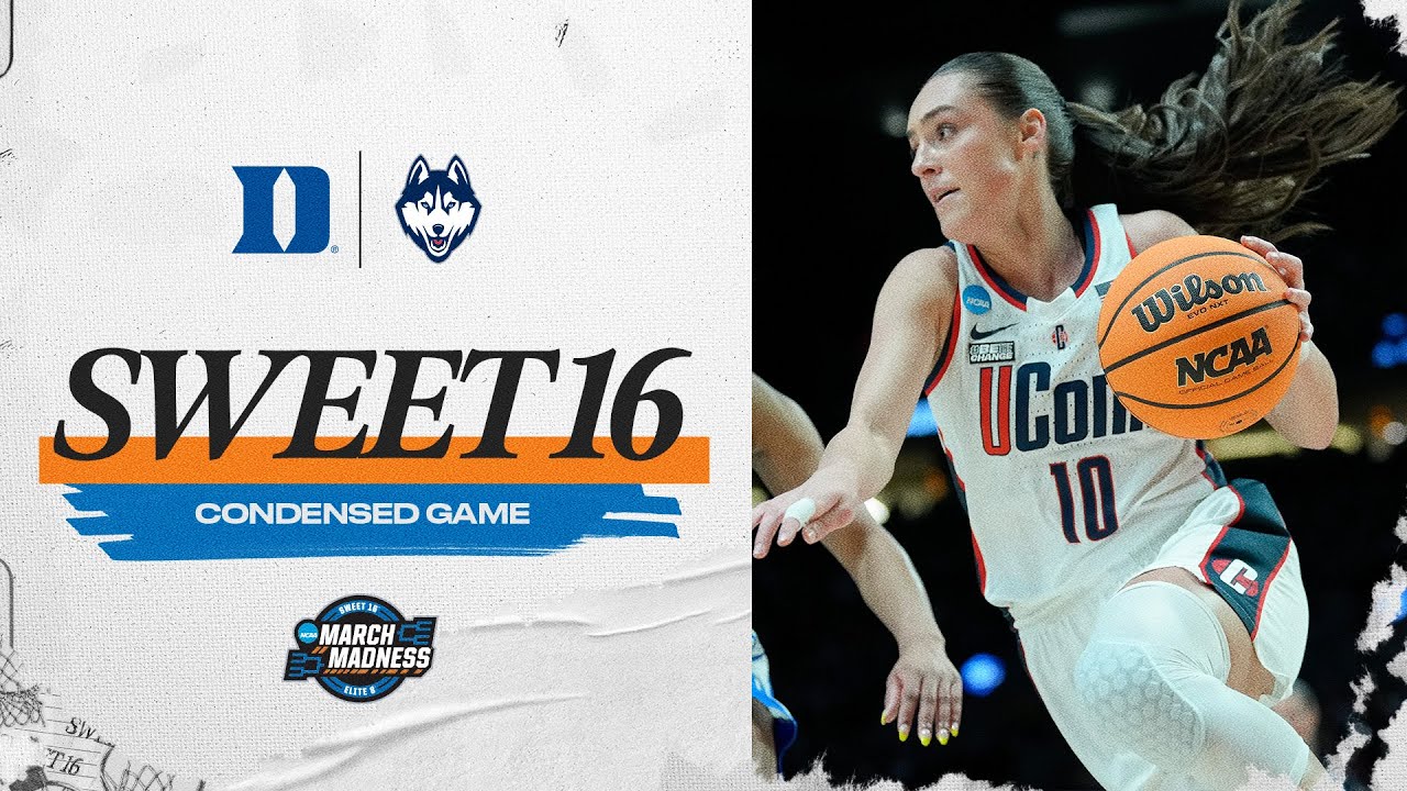 UConn vs. Duke - Sweet 16 NCAA tournament extended highlights