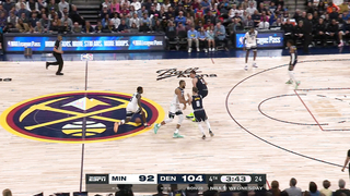 Christian Braun switched hands MID-AIR for the POSTER over Gobert