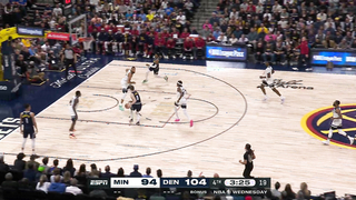 Christian Braun switched hands MID-AIR for the POSTER over Gobert