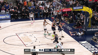 Christian Braun switched hands MID-AIR for the POSTER over Gobert