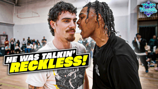 Watch the intense showdown as a 1v1 basketball game ESCALATES QUICKLY