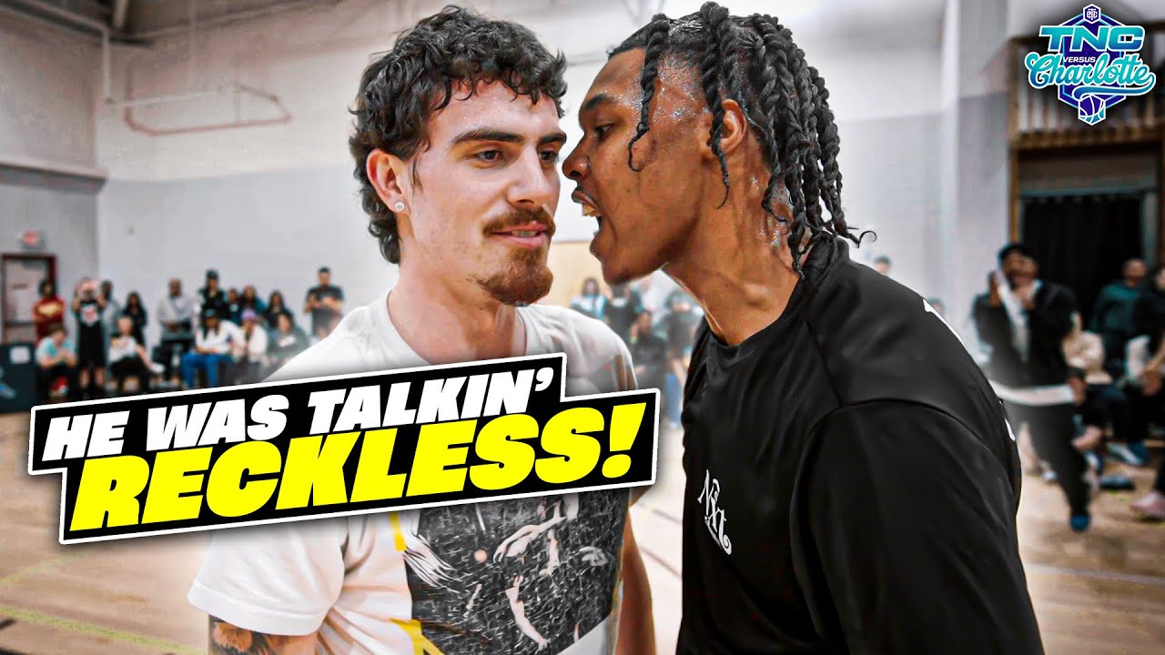 Watch the intense showdown as a 1v1 basketball game ESCALATES QUICKLY