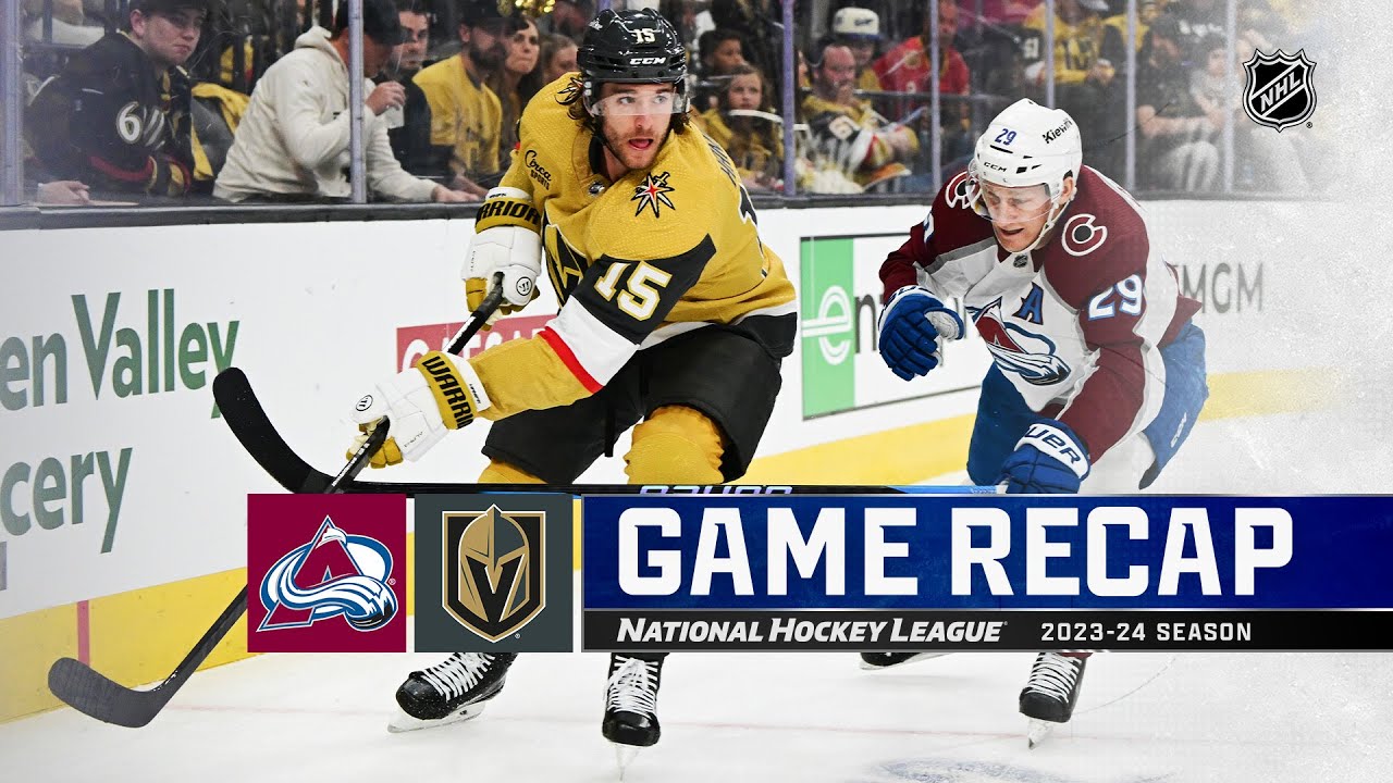 Avalanche @ Golden Knights 4/14 | NHL Highlights 2024