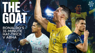 Ronaldo's 31-minute hat-trick v Abha ⚽️⚽️⚽️