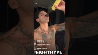 Ryan Garcia DRUNK; Takes Bottle of Wine TO THE HEAD during Devin Haney TRAINING CAMP