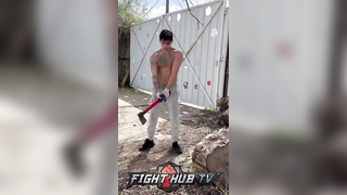 Ryan Garcia CHOPS WOOD for Devin Haney; old school training!