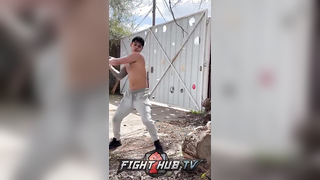 Ryan Garcia CHOPS WOOD for Devin Haney; old school training!