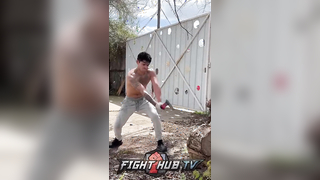 Ryan Garcia CHOPS WOOD for Devin Haney; old school training!