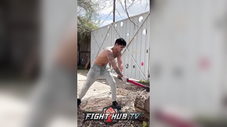 Ryan Garcia CHOPS WOOD for Devin Haney; old school training!
