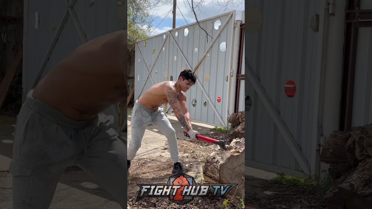 Ryan Garcia CHOPS WOOD for Devin Haney; old school training!