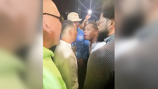 ????TEOFIMO LOPEZ AND DEVIN HANEY EXCHANGED SOME WORDS AFTER GARCIA VS MARTIN FIGHT