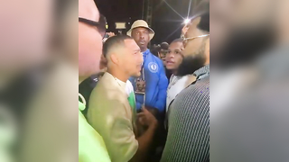 ????TEOFIMO LOPEZ AND DEVIN HANEY EXCHANGED SOME WORDS AFTER GARCIA VS MARTIN FIGHT