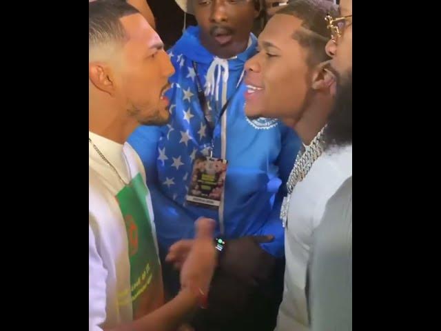 ????TEOFIMO LOPEZ AND DEVIN HANEY EXCHANGED SOME WORDS AFTER GARCIA VS MARTIN FIGHT