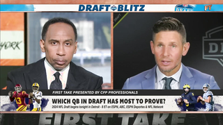 Stephen A. debates J.J. McCarthy has MORE TO PROVE than Caleb Williams ???? | First Take
