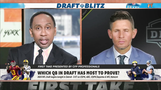Stephen A. debates J.J. McCarthy has MORE TO PROVE than Caleb Williams ???? | First Take