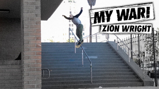 My War -Zion Wright Conquers Skateboarding's Iconic Grounds with Ludicrous Gnarly Trick
