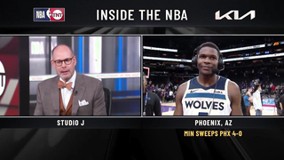 Anthony Edwards Joins Inside the NBA after Timberwolves Sweep Kevin Durant & The Suns | NBA on TNT