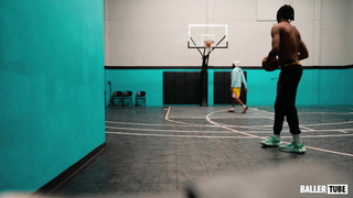 UNF Freshman sensation Jasai Miles Shoots with Coach Steve After practice