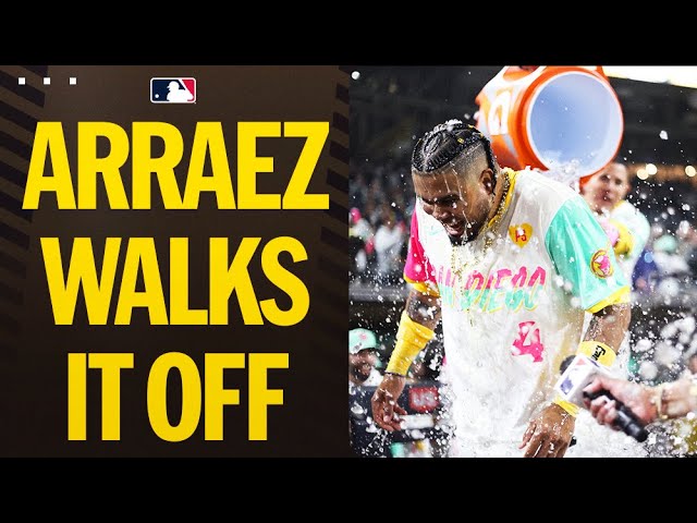 Luis Arraez WALKS IT OFF in his FIRST home game as a Padre!