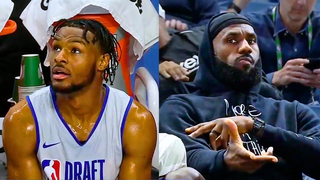 Bronny James Shines at NBA Draft Combine Scrimmage With LeBron in Attendance | Full Highlights