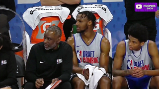 Bronny James Shines at NBA Draft Combine Scrimmage With LeBron in Attendance | Full Highlights