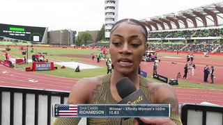 Sha'carri Richardson prevails in the first 100m of the Olympic year at the Prefontaine Classic.
